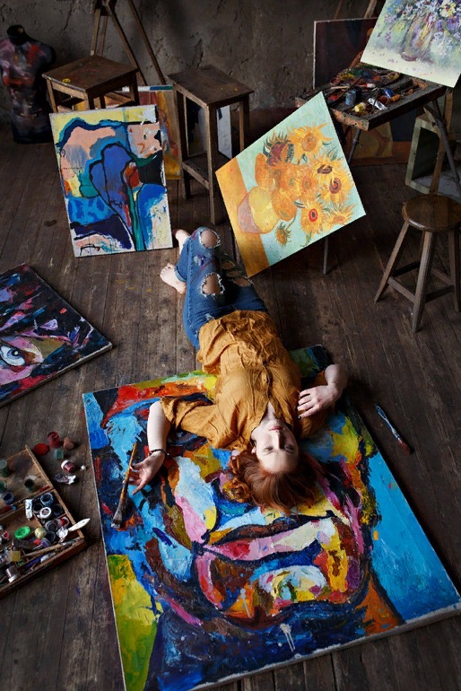 Works by Iranian painter Javad Soleimanpour