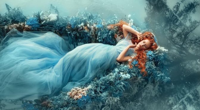 Buonanotte… Maxfield Parrish, “Sleeping beauty in the wood”, 1912.